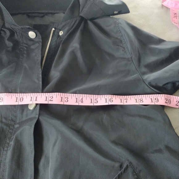 Zara Basic Parka Jacket Black Water Resistant Hooded S - Picture 11 of 13